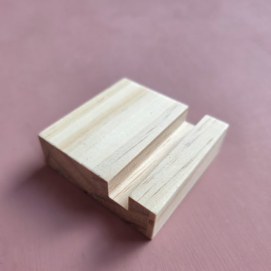 Houten houder tegel