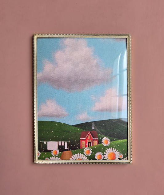 A4 altijd zomer in vintage lijst