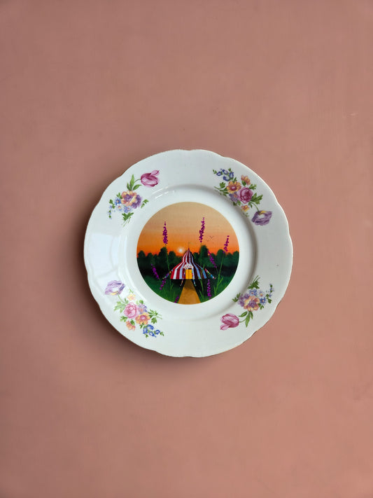 Wandbord Circus bloemenrand