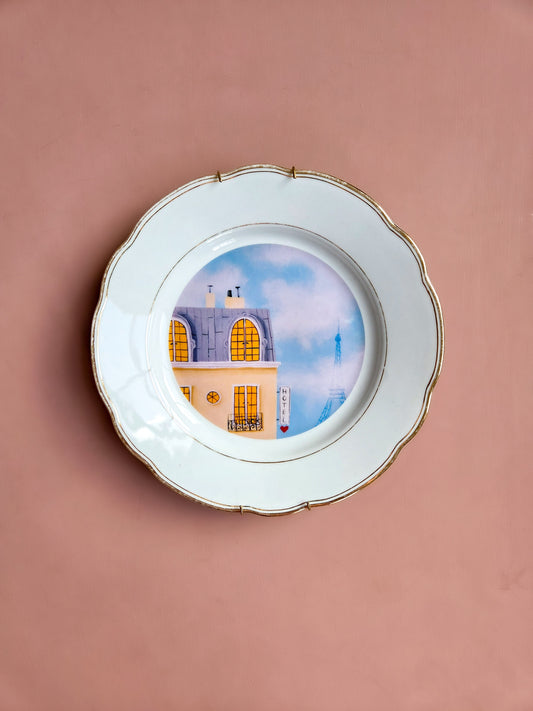 Wandbord hotel Parijs