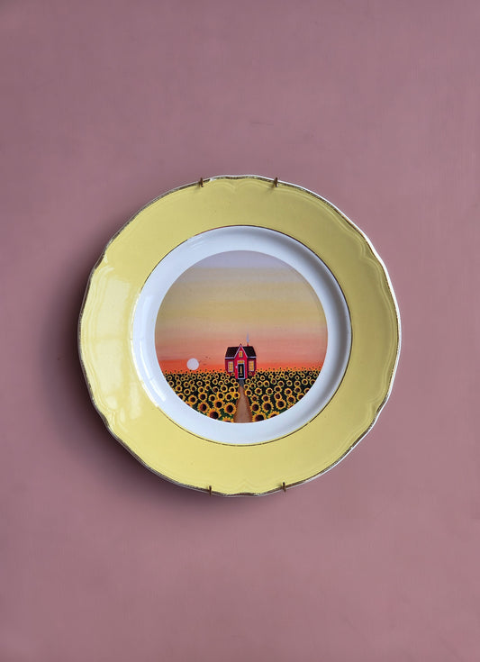 Wandbord zonnebloemen