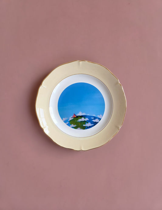 Wandbord Circus op de wereldbol