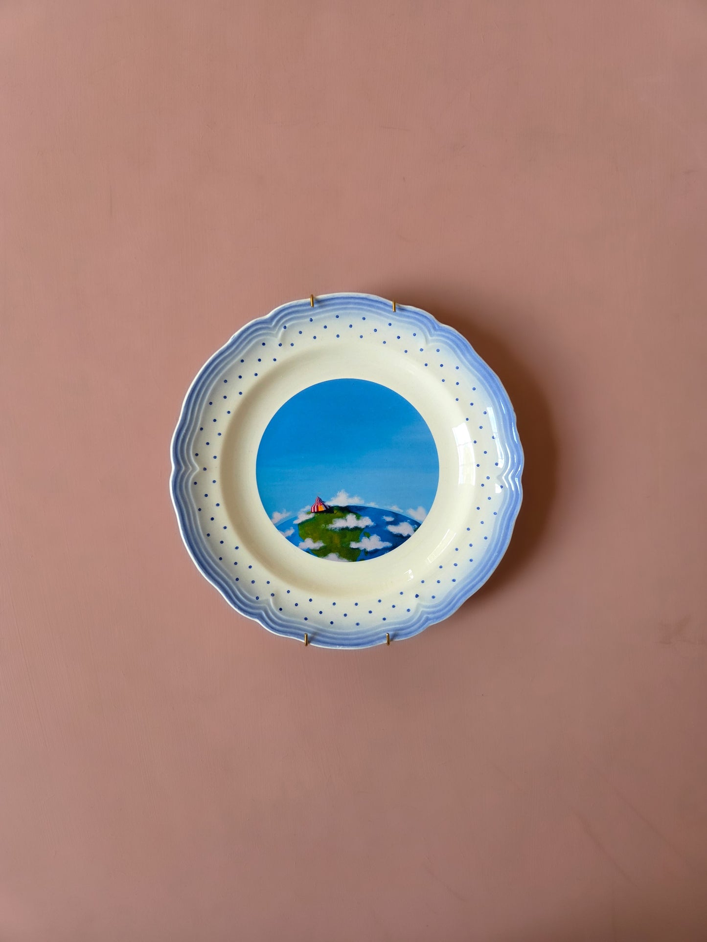 Wandbord Circus op de wereldbol